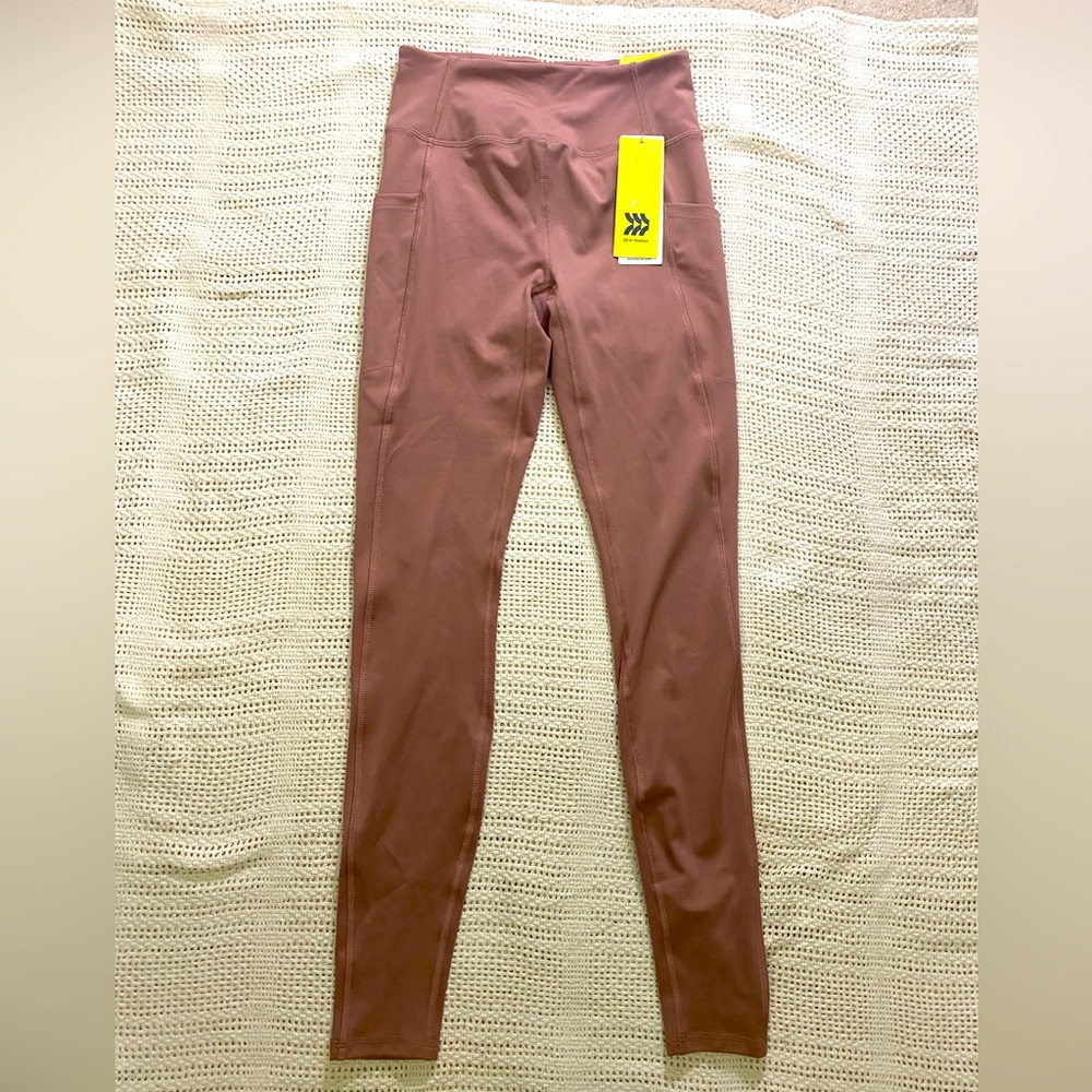 Women's Brushed Sculpt High Rise Pocket Leggings 28" All in Motion Clay Pink XS